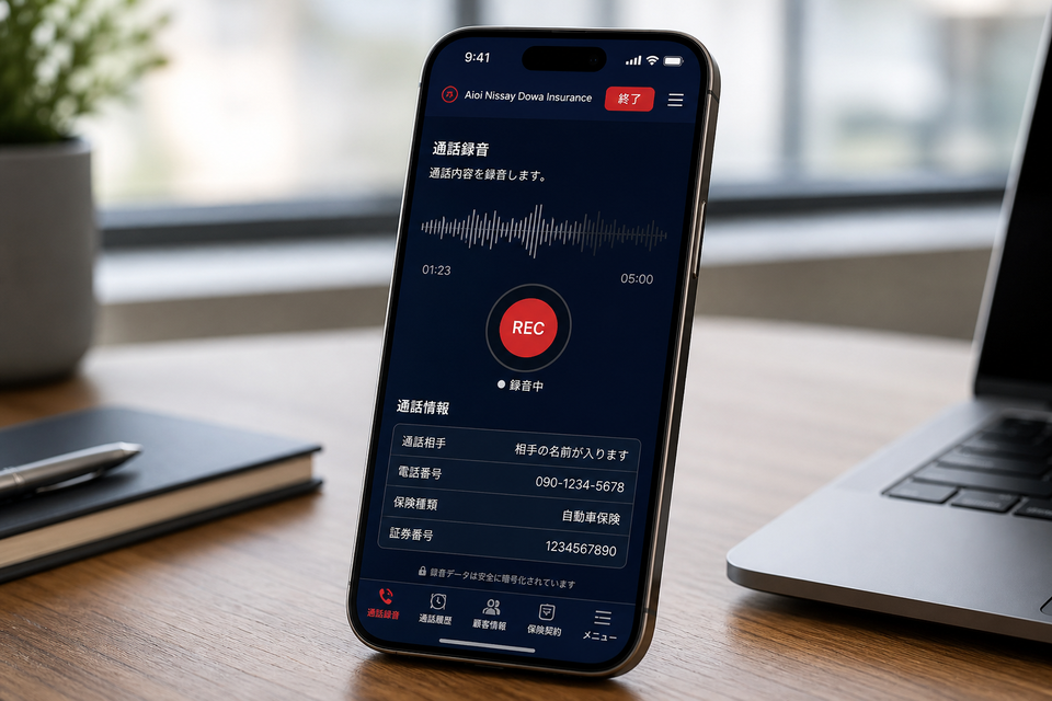 録音を開始する画面のイメージ