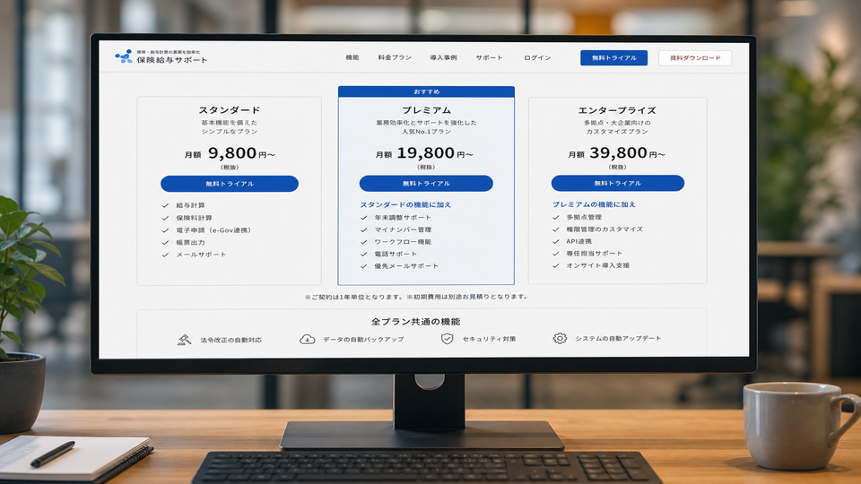 月額利用料の算出方法の図