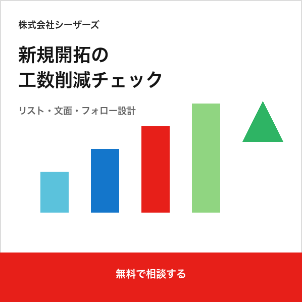 新規開拓の工数削減チェック資料