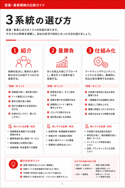 3系統の選び方