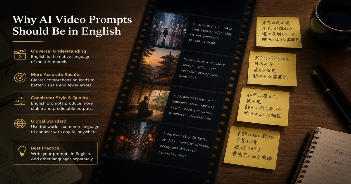 プロンプトを英語にする理由を日本語で説明する